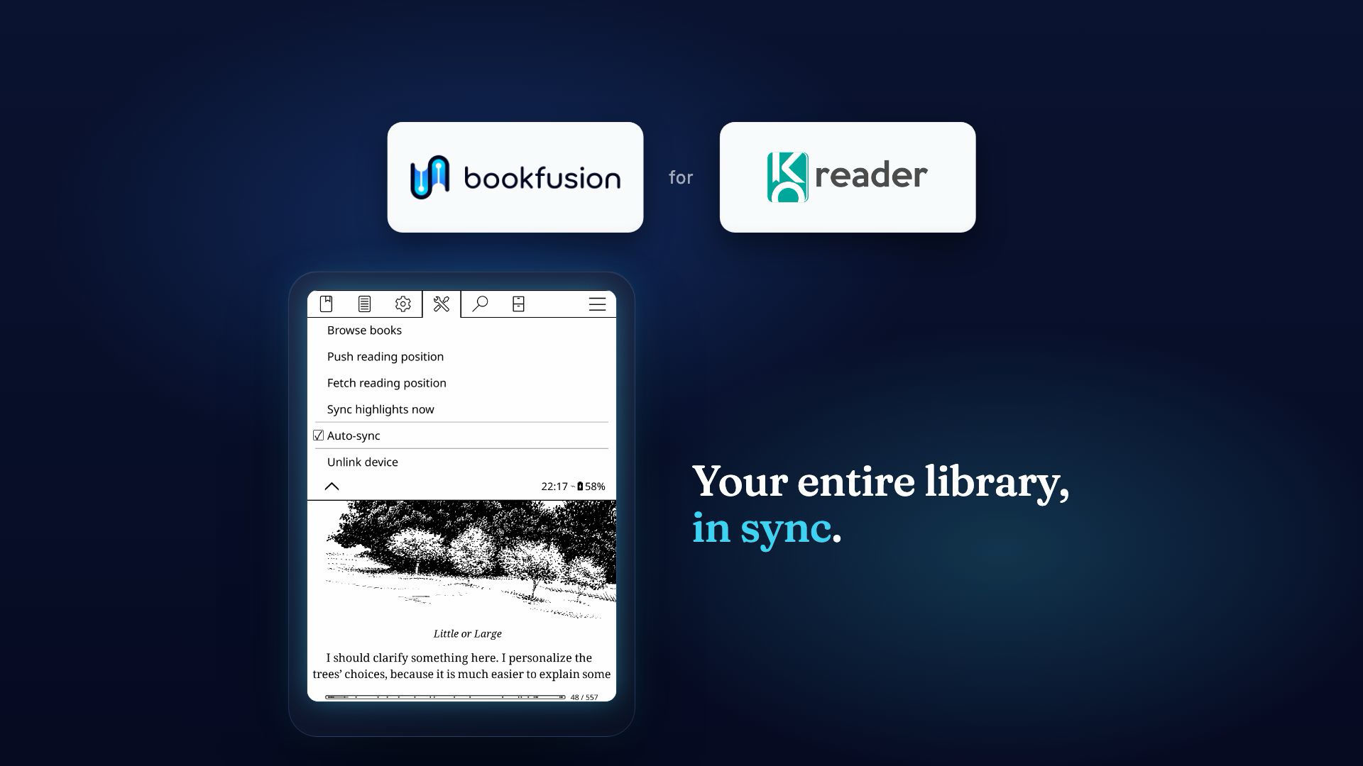 Your Books, Highlights & Progress onEvery E-Reader: BookFusion for KOReader Is Here