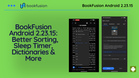 BookFusion Android 2.23.15 – Better Sorting, Sleep Timer, Dictionaries & More